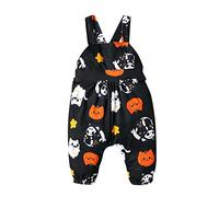 Bambini Halloween Costume Stampa di Zucca Bimbo con Bimba Pipistrello Unisex Carnevale Cosplay Feste da Fantasma Horror L'Atmosfera Festosa Spaventosa E Carina