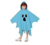 Bambini Halloween Costumi Ghost Mantello Mantello Con Cappuccio Cosplay | Mantella fantasma con cappuccio, morbido twill, design elegante, età 3-12, per Halloween medievale corte mascherata