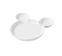 HENDI Piatto in porcellana bianca a forma di Orso, piatto decorativo rotondo Ø190 mm senza orecchie, altezza 27 mm, finitura liscia e lucida