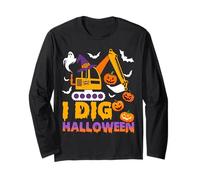 Bambini I Dig Halloween Trattore Costruzione Digger Toddler Boy Maglia a Manica