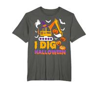 Bambini I Dig Halloween Trattore Costruzione Digger Toddler Boy Maglietta