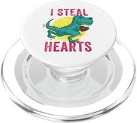 Bambini I Steal Hearts Ragazzi Trex Dino San Valentino Bambino PopSockets PopGrip per MagSafe