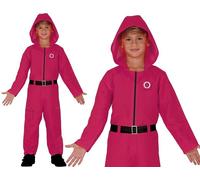 Bambini Il Gamer Costume Bambini Ragazzi Rosso Boiler Suit & Distintivi Fg