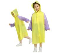 Bambini Impermeabile Giacca da Pioggia Poncho da Pioggia Bambina Incappucciato Riutilizzabile Cappotto di Pioggia Bello come Materiale e ha la Sua Sacca 1-12 anni