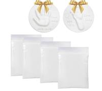 Bambini Impronte Argilla Kit,4 Pezzi Impronte Neonato Set,Impronte Bimbi Kit,Impronte Mani e Piedi in Argilla Morbida,Bambino Hand Foot Inkpad Argilla Morbida,Ideale per Regalo di Battesimo