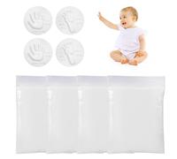 Bambini Impronte Argilla Kit, Bambino Impronta Mano Piede Impronta Kit, Impronte Mani e Piedi in Argilla Morbida Bambino, Modellante Impronte Mani e Piedi Neonati, 4 Pezzi Impronte Bimbi Kit