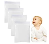 Bambini Impronte Argilla Kit Impronte Neonato Set Impronte Bimbi Kit Impronte Mani e Piedi in Argilla Morbida Bambino Hand Foot Inkpad Argilla Morbida Regalo di Battesimo, Bianco, 4 Pezzi