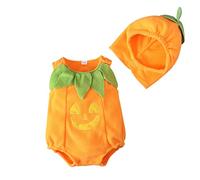 Bambini in Costume di Halloween Stampa Zucca Bimbo Pipistrello/Zucca/Strega Bimba Pipistrello Unisex Vestito da Strega per Cosplay Spaventoso Ragazza 1-8 Anno
