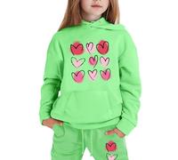 Bambini Inverno Felpa Set Top E Pantaloni Kids Cordinata Full Print Pantalone Abito Da Bambina Chic Ed Elegante Natale Bimba Winter Snowsuit Ragazzi Ragazze Abbigliamento Tute Sportive 3-15 Anni