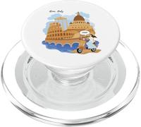 Bambini Italia Souvenir Ragazza in Bicicletta dicendo Ciao - Hello Italian PopSockets PopGrip per MagSafe