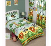 Bambini Jungle-Tastic Set Copripiumino Singolo + 168cm x 137cm Tende Coordinate