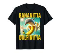 Bambini Meme Brainrot Dolphin Banana Bananitta Dolfinitta Gen Z Maglietta