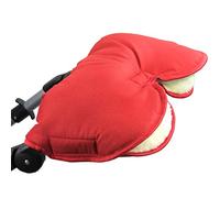 Bambini MONDO universale Muff/scaldamani per carrozzina, passeggino, Jogger con lana, colore: rosso