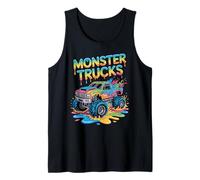 Bambini Monster Truck Drip Colorful Graffiti Ice Cream Drip Boy Canotta