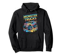 Bambini Monster Truck Drip Colorful Graffiti Ice Cream Drip Boy Felpa con Cappuccio