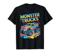 Bambini Monster Truck Drip Colorful Graffiti Ice Cream Drip Boy Maglietta