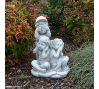 gartendekoparadies.de Massiccia la figura del bambino Niente sente Niente a vedere nulla Say cast pietra frostfest