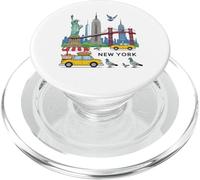 Bambini NYC Souvenir New York City USA Icone giallo taxi piccione PopSockets PopGrip per MagSafe