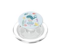 Bambini Ocean Clean Up Cute Balena Sea Animal PopSockets PopGrip per MagSafe