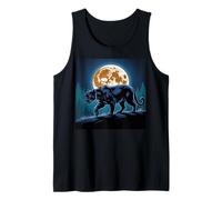 Bambini Pantera Nera Luna Piena Alberi Sasquatch Pantera Nera Canotta