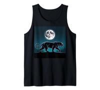 Bambini Pantera Nera Luna Piena Alberi Sasquatch Pantera Nera Canotta