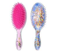 BAMBINI PERCHIO PENSA PENSA CONFETTI SLITTERILI DETANGLER BRUSH BRUSH SET MASSAGGI BRISTLE PER RAGAZZATI BAMBINI RAGAZZE CURLY DRIVE LUNGO LUNGO SHORT THE SHORT (Uccello e zebra) 2 pezzi