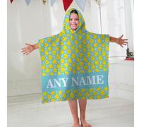 Bambini Personalizzato Cappuccio Asciugamano Poncho Anatra All Sopra Accappatoio