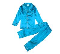 Bambini Pigiama Set,Vestiti Pigiama Bambina Solido Loungewear Bimbo Pigiama per Bambina Set Top Pantaloni Abiti Tops Pants Nightwear per Bambino Ragazzi e Ragazze 2-8 Anni
