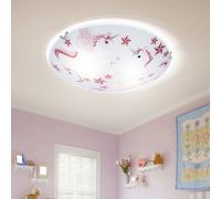 Bambini Plafoniera Unicorno Lampada Unicorno Spielzimmerlampe Stelle D 40 CM [EEK: Non valutato]