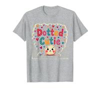 Bambini Polka DOT Cutie Hearts Fun Maglietta, Uomo, Grigio Melange, L