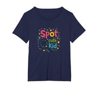 Bambini Polka DOT Spot The Cute Kid Fun Wear Maglietta, Donna Plus-Size, Navy, 1X