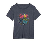 Bambini Polka DOT Spot The Cute Kid Fun Wear Maglietta, Donna Plus-Size, Pervinca, 1X