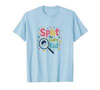 Bambini Polka DOT Spot The Cute Kid Fun Wear Maglietta, Uomo, Celeste, L