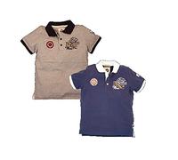 'Bambini Polo "Mika in grigio con colletto blu scuro per i ragazzi di difficile Outdoor