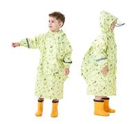 Bambini Poncho Antipioggia Impermeabile per Ragazze Riutilizzabile Giacca Antipioggia con Tasca Ragazzi Cerniera Abbigliamento da Pioggia Giallo 10-12 Anni