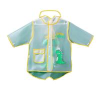 Bambini Poncho Pioggia Impermeabile Bambino Impermeabili Riutilizzabile Trasparente Tuta Antipioggia Tasca Ragazzi Ragazze Giacca Poncho Antipioggia Dinosauro Giallo 6-7 Anni