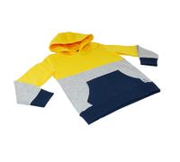Bambini Pullover con Cappuccio Giallo Blu Scuro Grigio Chiaro Taglia 110/116