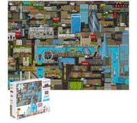 Bambini Puzzle 8-bit Londra Mappa 180 Pezzi Livello 1 100% Riciclato Scheda