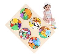 Bambini puzzle in legno, puzzle in legno per bambini,Trasporto di frutta da puzzle animale puzzle | Consiglio per teaser per cervello educativo in età prescolare, imbottitori di cesti di pasquo per le