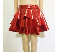 Bambini Ragazza Gonna Tutù a Strati Vestito Costume Lucido Plissettato Fronzoli