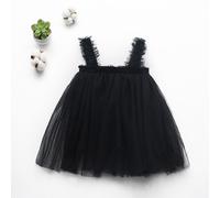 Bambini Ragazza Rete Tutu Abito Canotta Spalline Larghe a Balze Compleanno Festa