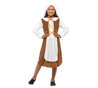Bambini Ragazza Tudor Costume Cameriera Medievale Libro Settimana Completo