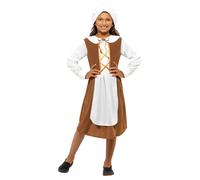 Bambini Ragazza Tudor Costume Cameriera Medievale Libro Settimana Completo