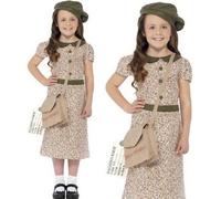 Bambini Ragazze 40s 50s Costume 1940s 40's 50's Completo Da Smiffys
