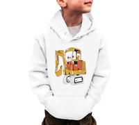 Bambini Ragazze Cars Felpe Manica Lunga con Cappuccio Pullover Bambini Bambini Inverno Caldo Maglione Magliette 3 14 Anni Maglioni da Lunghi Felpa Fiamme Ragazzo (White, 9-10 Years)