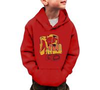 Bambini Ragazze Cars Felpe Manica Lunga con Cappuccio Pullover Bambini Bambini Inverno Caldo Maglione Magliette 3 14 Anni Maglioni da Lunghi Felpa Fiamme Ragazzo (Red, 5-6 Years)