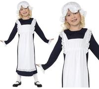 Bambini Povero Vittoriano Ragazza Costume & Cappello Cameriera Completo Nuovo