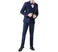 Bambini Ragazzi 5 Pezzi Abbigliamento Set Blazer+Camicia+Papillon+Gilet+Pantaloni,Completo Elegante da Cerimonia per Bimbo Maschio,Bambino Smoking Abiti Gentleman Nozze Battesimo Abito Completino