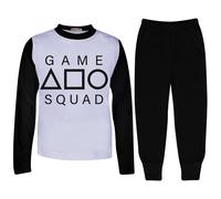 Bambini Ragazzi Gioco Squad Cosplay Pigiama Nero Biancheria da Notte Set