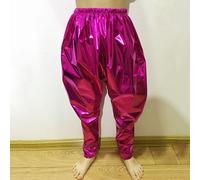 Bambini Ragazzi Lucido Metallizzato Cavallo Basso Harem Stile Pantaloni Elastico